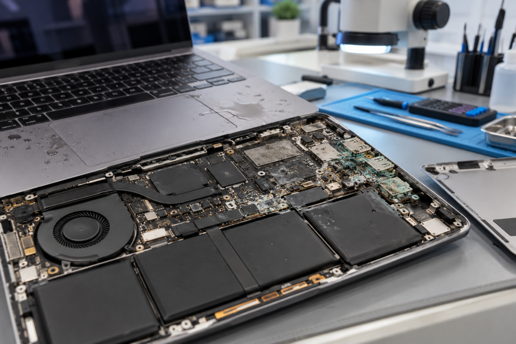 Liquid-Damaged Laptop Repair Stroudtech
